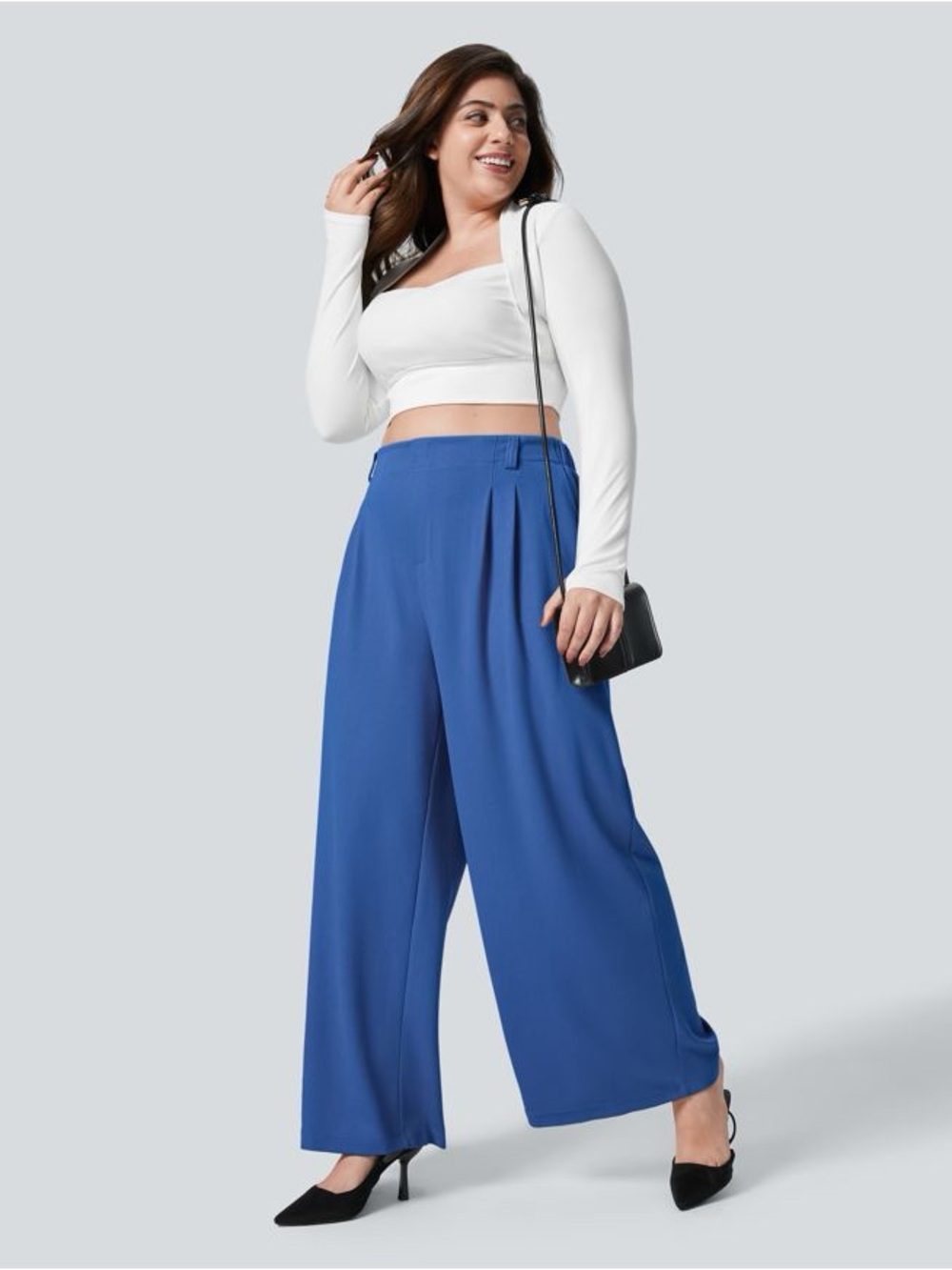 Halara Flex™ High Waisted Pocket Wide Leg Waffle Work Pants